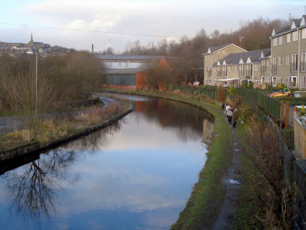 Roughtown from Huddersfield Narrow Canal, Mossley