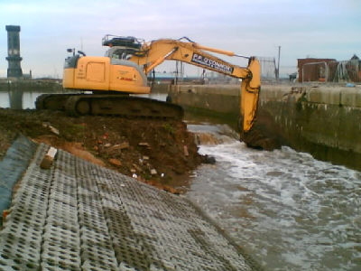 Trafalgar Dock channel. Photo: Charlie Edge, with thanks to P.P. O'Connor Ltd