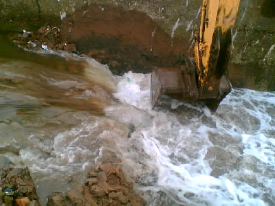 Trafalgar Dock channel. Photo: Charlie Edge, with thanks to P.P. O'Connor Ltd