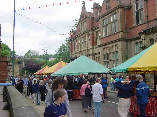 Stalls lined Trinity Street