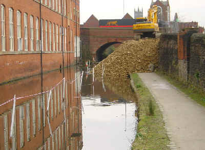 collapsed wall near Cavendish Street