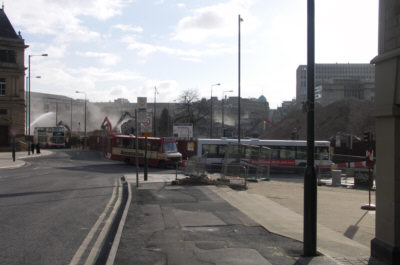 site of original canal terminal basin, Bradford Canal