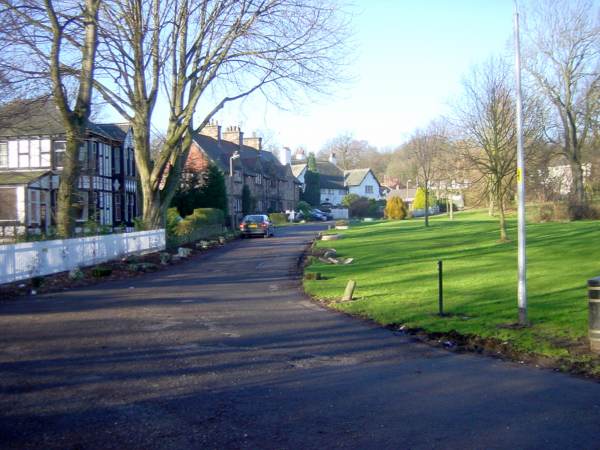 village green, Worsley, on the Bridgewater Canal