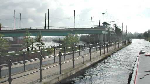 Pomona Metrolink station and Manchester Ship Canal