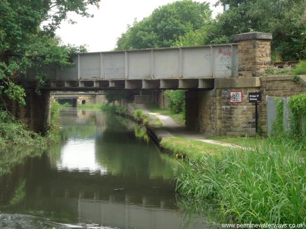 railway bridge, Dewsbury arm, Calder and Hebble Navigation railway bridge, Dewsbury arm, Calder and Hebble Navigation