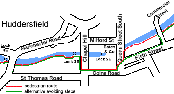 Pedestrian Route through Huddersfield