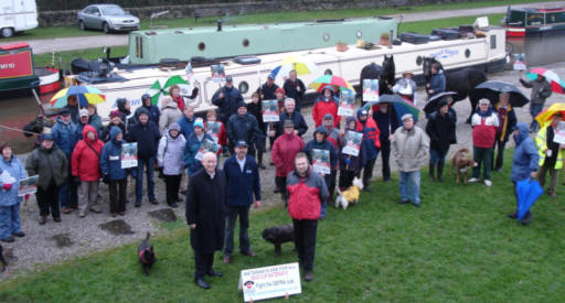 Save our Waterways protest at Bugsworth Basin