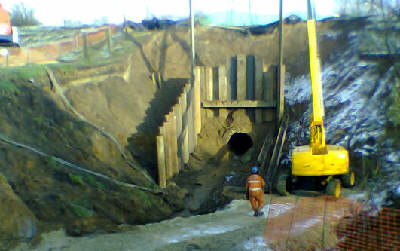 Boarshaw embankment slippage - Photo: British Waterways