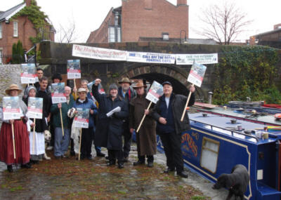 Save our Waterways protest at Castlefield