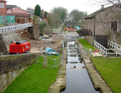 Repairs to Lock 15 at Marple