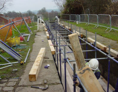 Wall collapse at Marple