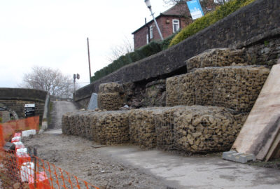 Wall collapse at Marple