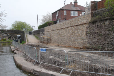 Wall collapse at Marple