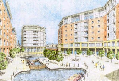 Artist Impression of Middlewood Locks development - Picture: British Waterways