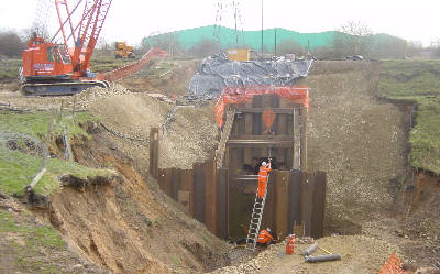 Boarshaw embankment slippage - Photo: Pennine Waterways