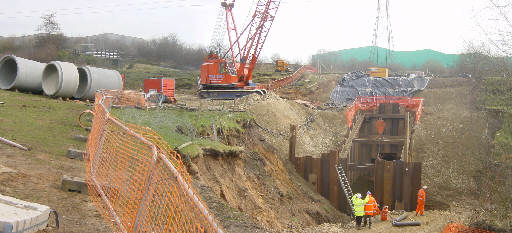 Boarshaw embankment slippage - Photo: Pennine Waterways