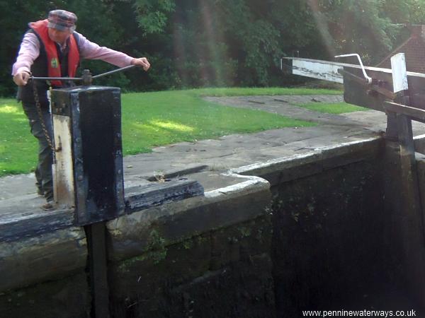 Bingley 5-rise staircase locks, box clough paddles