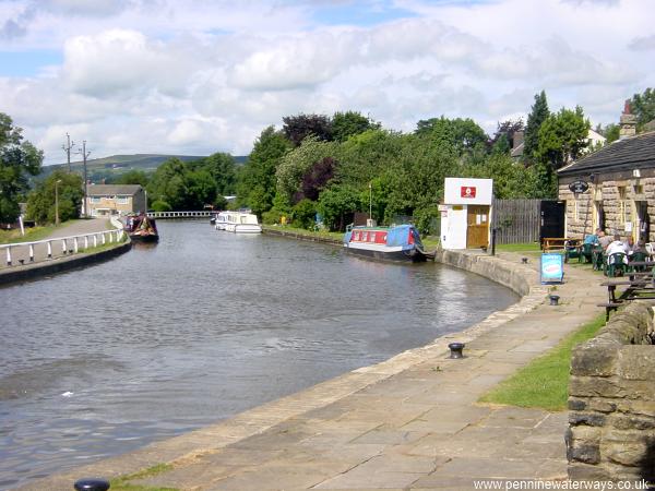 pound above the Bingley staircase locks, looking west