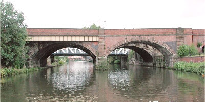 railway bridges - River Irwell Navigation,  Manchester