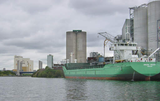 Trafford Park wharf on the Manchester Ship Canal