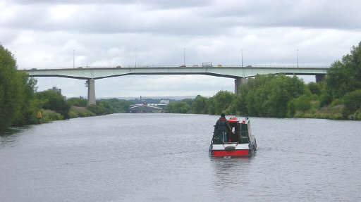 Barton Viaduct carrying the M60 motorway over the Manchester Ship Canal