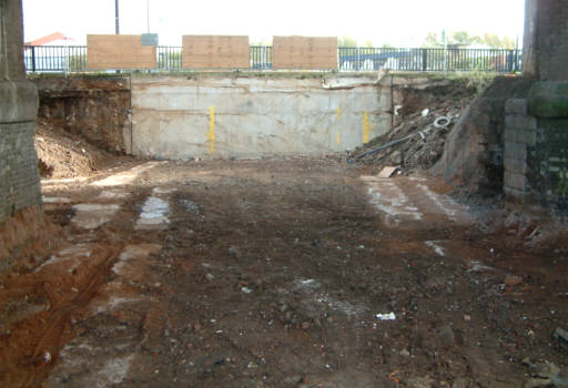 under railway bridge - photo: John Fletcher