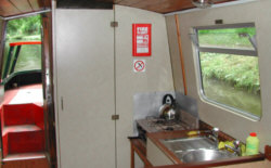 kitchen of Day Hire Boat from Portland Basin Marina kitchen of Day Hire Boat from Portland Basin Marina