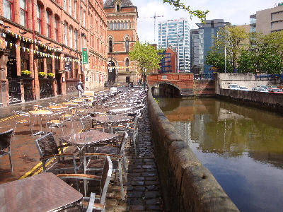 Canal Street alongside the Rochdale Canal