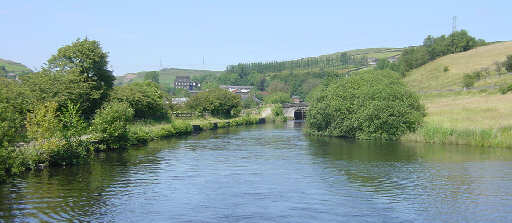 Looking north to Pike House Lock