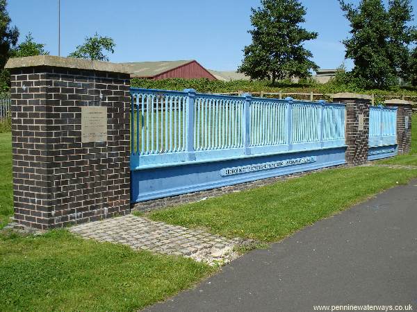 former Standish Street railway bridge railings, St Helens former railway swing bridge, St Helens