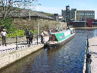 Maria at Slaithwaite, horse drawn boat, Huddersfield Canal, computer desktop wallpaper