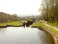 Wigan Locks, Leeds Liverpool Canal, computer desktop wallpaper