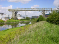 Warrington Transporter Bridge, River Mersey, computer desktop wallpaper